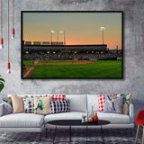 Dell Daimond Wall Art Round Rock Express Stadium Framed Canvas Prints,Sport Stadium Art Prints, Fan Gift