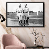 Democrats Vs Republicans Black And White Print, Political Baseball Framed Canvas Prints Wall Art Home Decor,Floating Frame