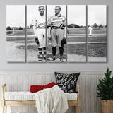Democrats Vs Republicans Black And White Print, Political Baseball Larger Canvas Art, 5 Piece Canvas Prints Wall Art Decor