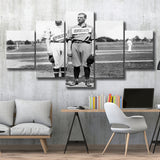Democrats Vs Republicans Black And White Print, Political Baseball 5 Panels, Canvas Prints Wall Art Decor, Large Canvas Art