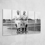 Democrats Vs Republicans Black And White Print, Political Baseball Larger Canvas Art, 5 Piece Canvas Prints Wall Art Decor