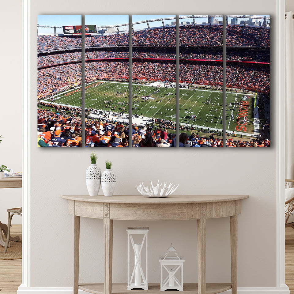 Denver Broncos Stadium Canvas Prints Empower Field At Mile High,Multi Panels B,Sport Stadium Art Prints, Fan Gift