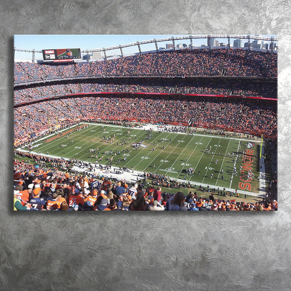 Denver Broncos Stadium Canvas Prints Empower Field At Mile High,Sport Stadium Art Prints, Fan Gift, Wall Decor