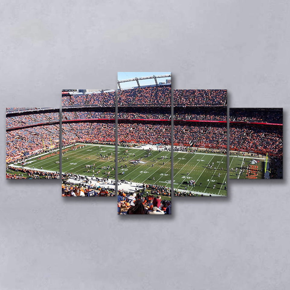 Denver Broncos Stadium Canvas Prints Empower Field At Mile High,Multi Panels,Sport Stadium Art Prints, Fan Gift