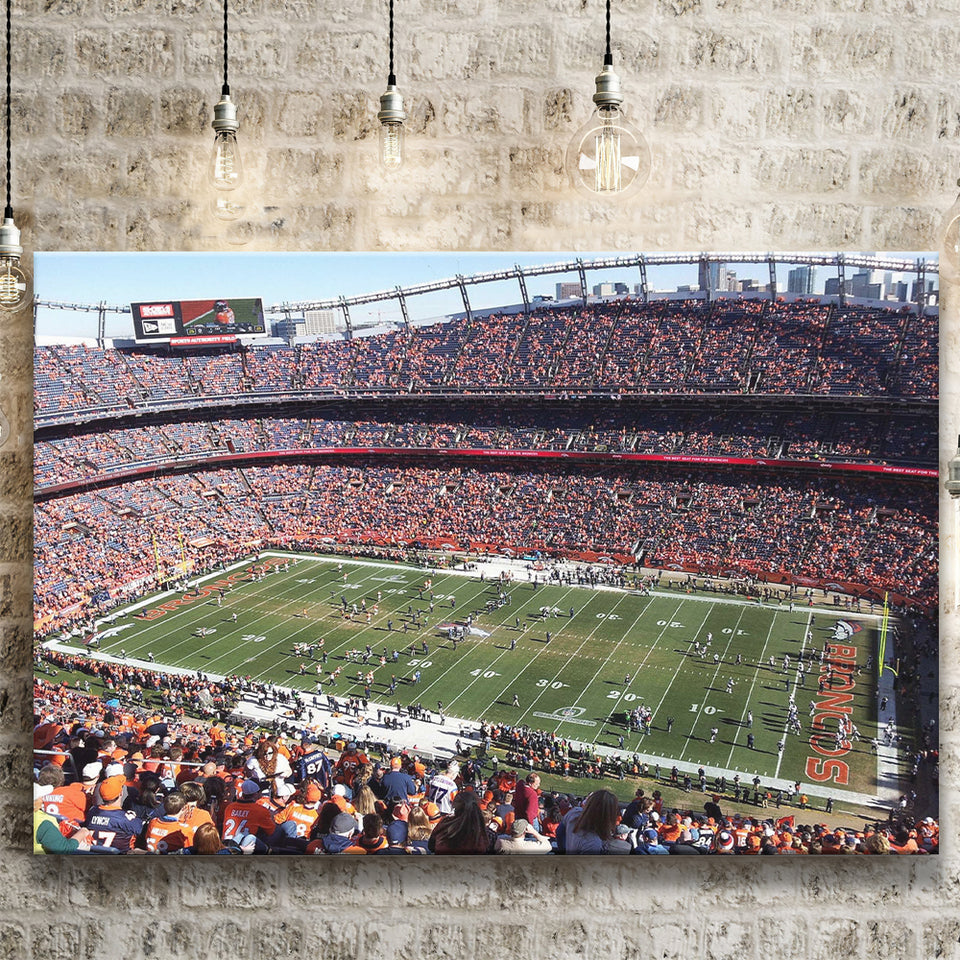 Denver Broncos Stadium Canvas Prints Empower Field At Mile High,Sport Stadium Art Prints, Fan Gift, Wall Decor