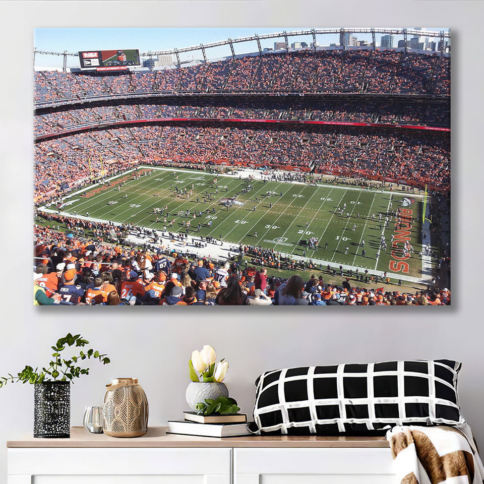 Denver Broncos Stadium Canvas Prints Empower Field At Mile High,Sport Stadium Art Prints, Fan Gift, Wall Decor