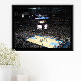 Denver Nuggets Stadium Framed Canvas Prints Pepsi Center Wall Art Basketball,Sport Stadium Art Prints, Fan Gift