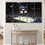 Denver Nuggets Stadium Canvas Prints Pepsi Center Wall Art Basketball,Multi Panels B,Sport Stadium Art Prints, Fan Gift
