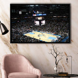 Denver Nuggets Stadium Framed Canvas Prints Pepsi Center Wall Art Basketball,Sport Stadium Art Prints, Fan Gift