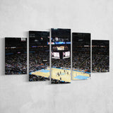 Denver Nuggets Stadium Canvas Prints Pepsi Center Wall Art Basketball,Multi Panels,Sport Stadium Art Prints, Fan Gift