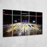 Denver Nuggets Court, Stadium Canvas, Sport Art, Gift for him, Multi Panels B, Canvas Prints Wall Art Decor