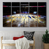 Denver Nuggets Court, Stadium Canvas, Sport Art, Gift for him, Multi Panels B, Canvas Prints Wall Art Decor