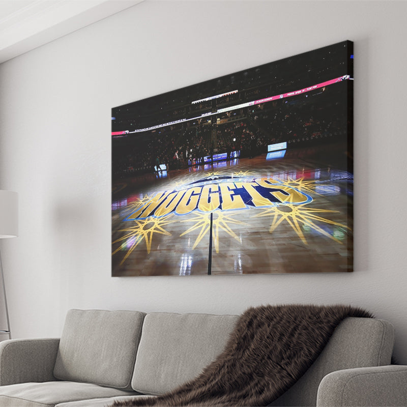 Denver Nuggets Court, Stadium Canvas, Sport Art, Gift for him, Fan Gift, Canvas Prints Wall Art Decor