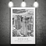 Denver Usa Black And White Art Canvas Prints Wall Art Home Decor