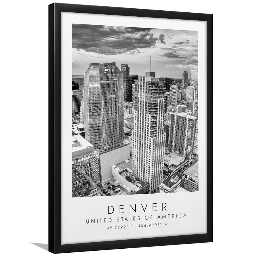 Denver Usa Black And White Art Framed Art Prints Wall Art Decor, Framed Picture