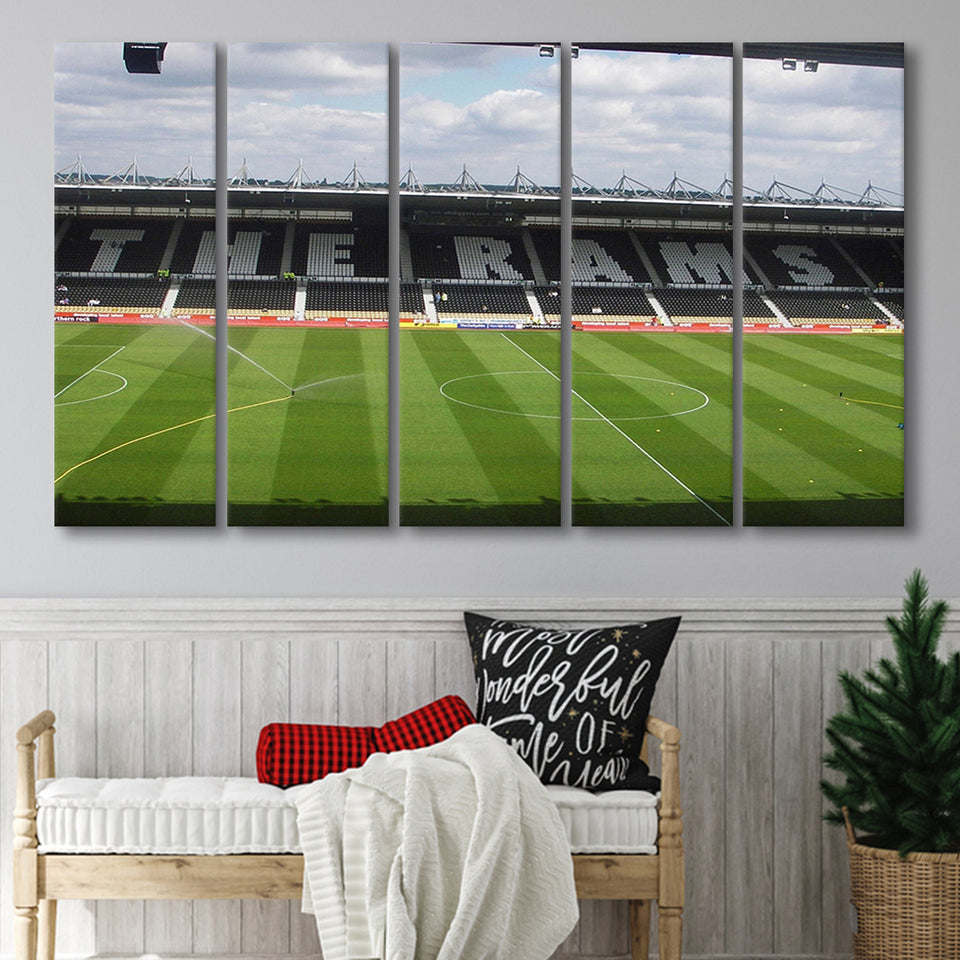 Derby County Wall Art Pride Park Stadium Canvas Prints,Multi Panels B,Sport Stadium Art Prints, Fan Gift