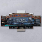 Detroit Lions Stadium Canvas Prints Ford Field Wall Art American,Multi Panels,Sport Stadium Art Prints, Fan Gift
