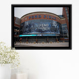 Detroit Lions Stadium Framed Canvas Prints Ford Field Wall Art American,Sport Stadium Art Prints, Fan Gift