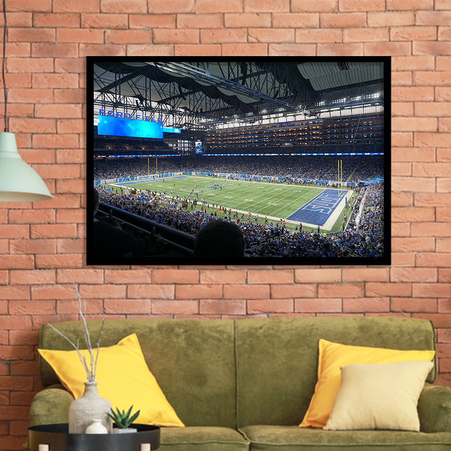 Detroit Lions Wall Art Ford Field Stadium Art Prints American,Sport Stadium Art Prints, Fan Gift, Wall Decor