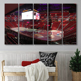 Detroit Red Wings Stadium Canvas Prints Little Ceasars Arena Wall,Multi Panels B,Sport Stadium Art Prints, Fan Gift