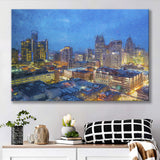 Detroit Skyline City Canvas Prints Wall Art Decor - Paiting Canvas, Art Prints, Wall Decor, For Sale