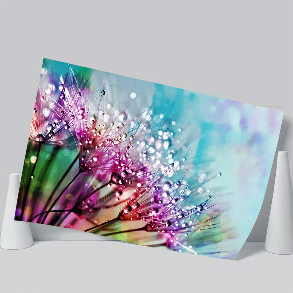 Dew On Flowers Poster Prints Wall Art Decor, Unframe, Poster Art