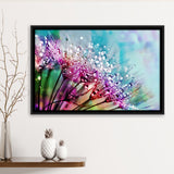 Dew On Flowers Framed Canvas Prints Wall Art Decor, Framed Picture, Floating Frame