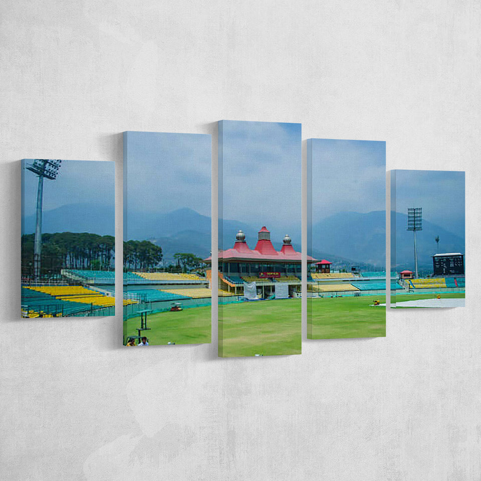 Dharamsala Cricket Stadium, Stadium Canvas, Sport Art, Large Canvas, Multi Panels, Canvas Prints Wall Art Decor