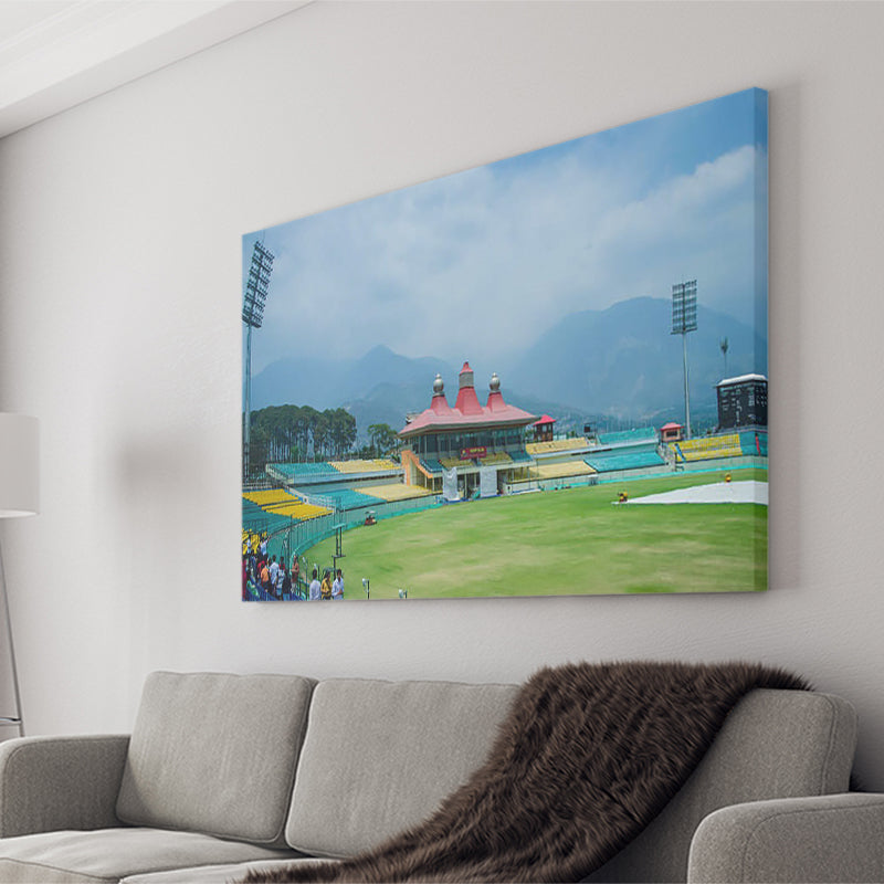 Dharamsala Cricket Stadium, Stadium Canvas, Sport Art, Gift for him, Fan Gift, Canvas Prints Wall Art Decor
