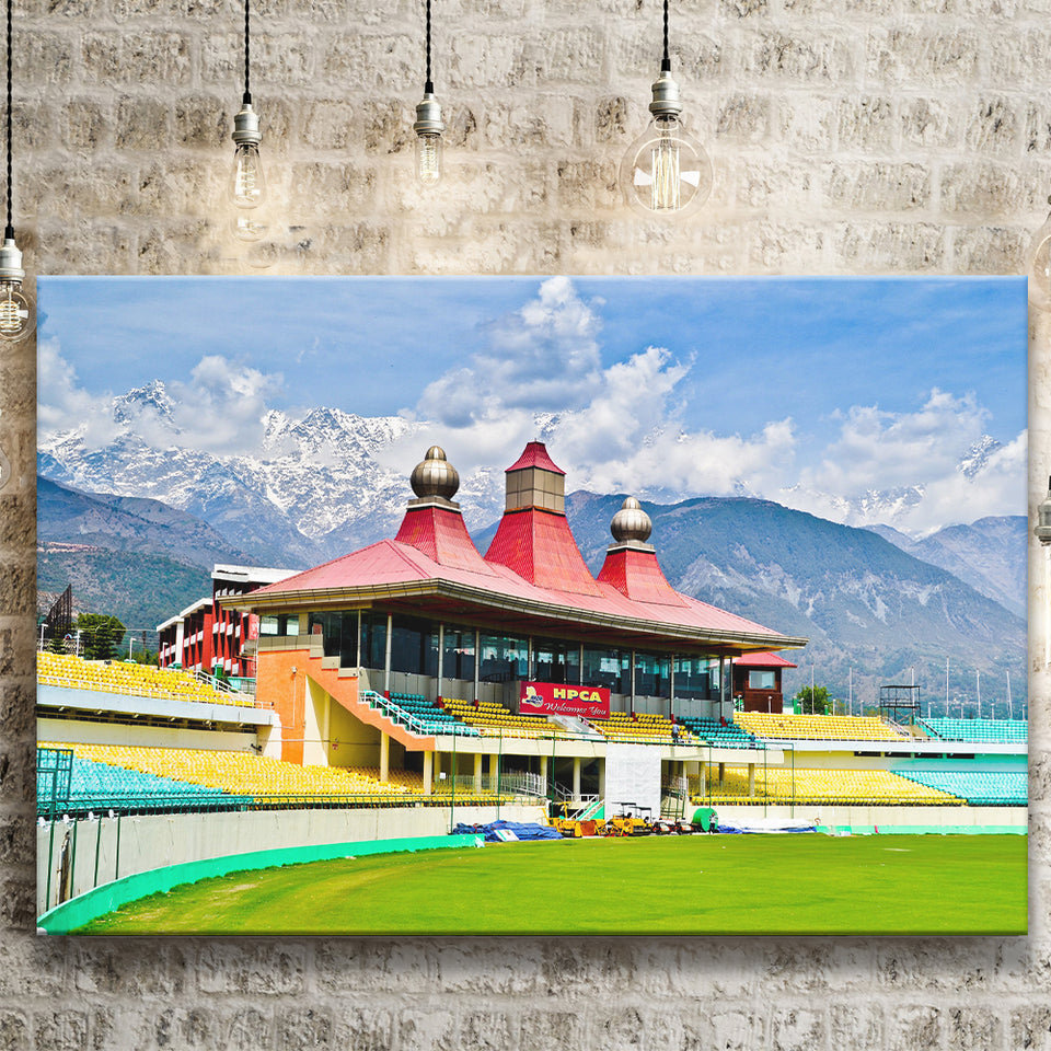 Dharamsala Stadium, Stadium Canvas, Sport Art, Gift for him, Fan Gift, Canvas Prints Wall Art Decor