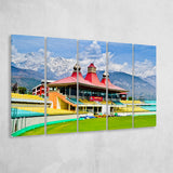 Dharamsala Stadium, Stadium Canvas, Sport Art, Gift for him, Multi Panels B, Canvas Prints Wall Art Decor