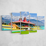 Dharamsala Stadium, Stadium Canvas, Sport Art, Large Canvas, Multi Panels, Canvas Prints Wall Art Decor