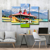 Dharamsala Stadium, Stadium Canvas, Sport Art, Large Canvas, Multi Panels, Canvas Prints Wall Art Decor
