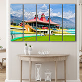 Dharamsala Stadium, Stadium Canvas, Sport Art, Gift for him, Multi Panels B, Canvas Prints Wall Art Decor