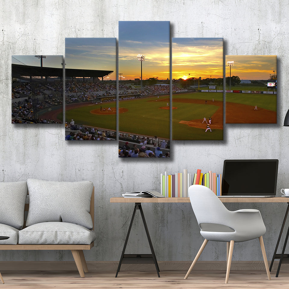 Diamond Stadium at Sunset, Stadium Canvas, Sport Art, Large Canvas, Multi Panels, Canvas Prints Wall Art Decor