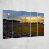 Diamond Stadium at Sunset, Stadium Canvas, Sport Art, Gift for him, Multi Panels B, Canvas Prints Wall Art Decor