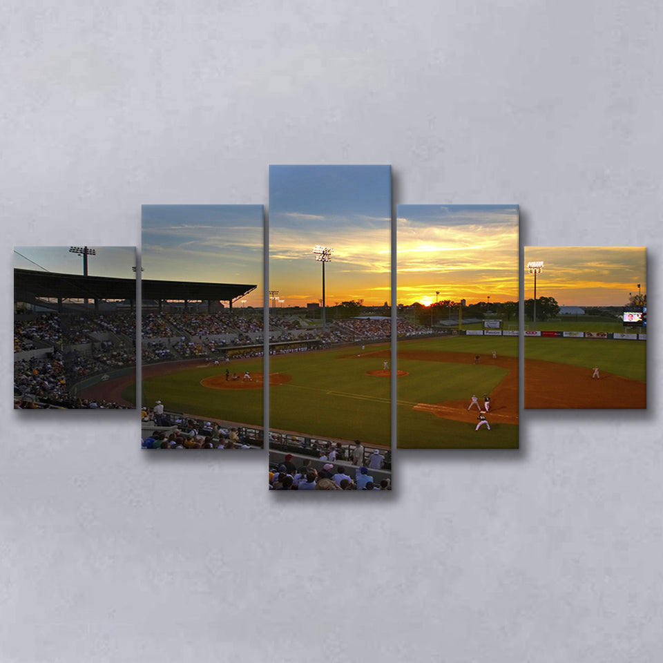 Diamond Stadium at Sunset, Stadium Canvas, Sport Art, Large Canvas, Multi Panels, Canvas Prints Wall Art Decor