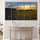 Diamond Stadium at Sunset, Stadium Canvas, Sport Art, Gift for him, Multi Panels B, Canvas Prints Wall Art Decor