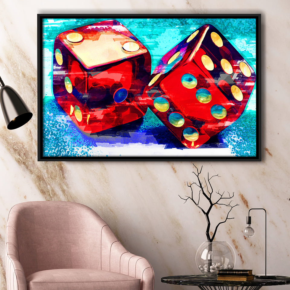 Dice Framed Canvas Prints Wall Art Decor - Painting Canvas, Framed Picture, Home Decor