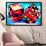 Dice Framed Canvas Prints Wall Art Decor - Painting Canvas, Framed Picture, Home Decor