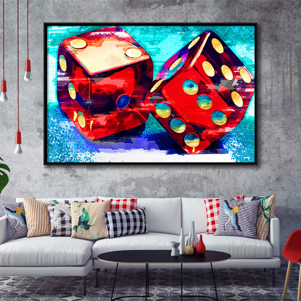 Dice Framed Canvas Prints Wall Art Decor - Painting Canvas, Framed Picture, Home Decor