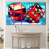 Dice 5 Piece B Canvas Prints Wall Art Decor, Multi Panels,Large Canvas, Home Decor