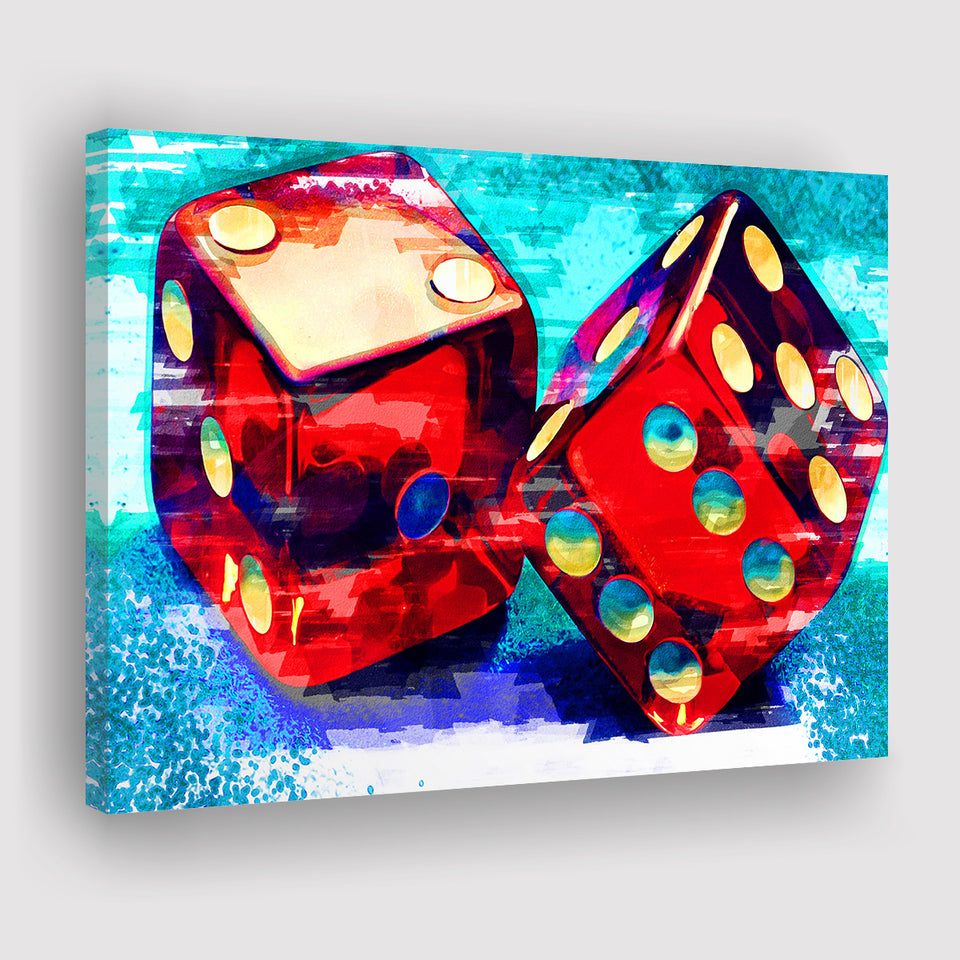 Dice Canvas Prints Wall Art Decor - Painting Canvas, Art Print, Home Decor, Ready to Hang