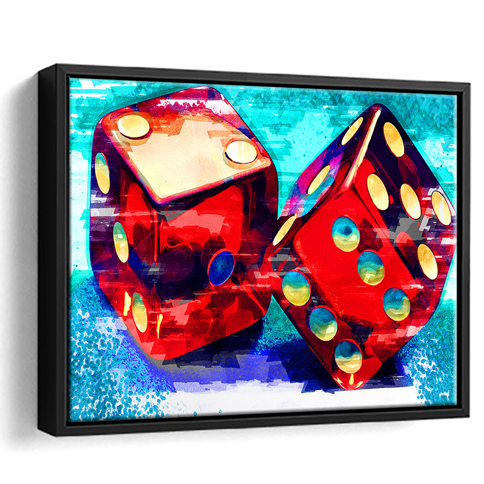 Dice Framed Canvas Prints Wall Art Decor - Painting Canvas, Framed Picture, Home Decor