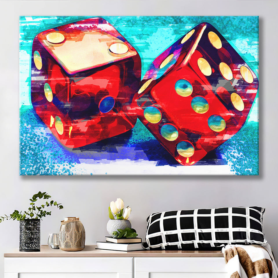 Dice Canvas Prints Wall Art Decor - Painting Canvas, Art Print, Home Decor, Ready to Hang