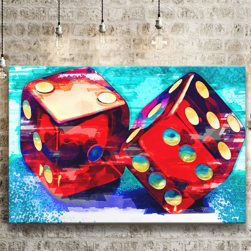 Dice Canvas Prints Wall Art Decor - Painting Canvas, Art Print, Home Decor, Ready to Hang