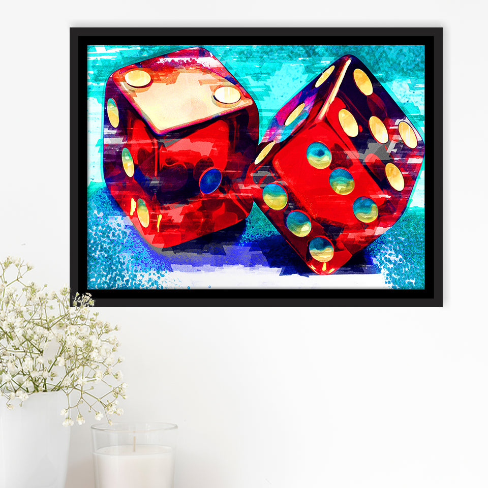 Dice Framed Canvas Prints Wall Art Decor - Painting Canvas, Framed Picture, Home Decor