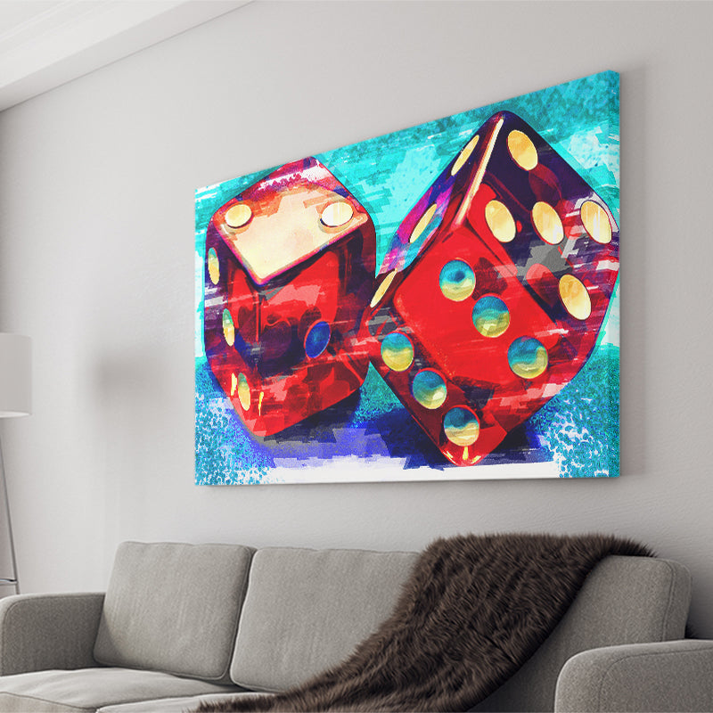 Dice Canvas Prints Wall Art Decor - Painting Canvas, Art Print, Home Decor, Ready to Hang