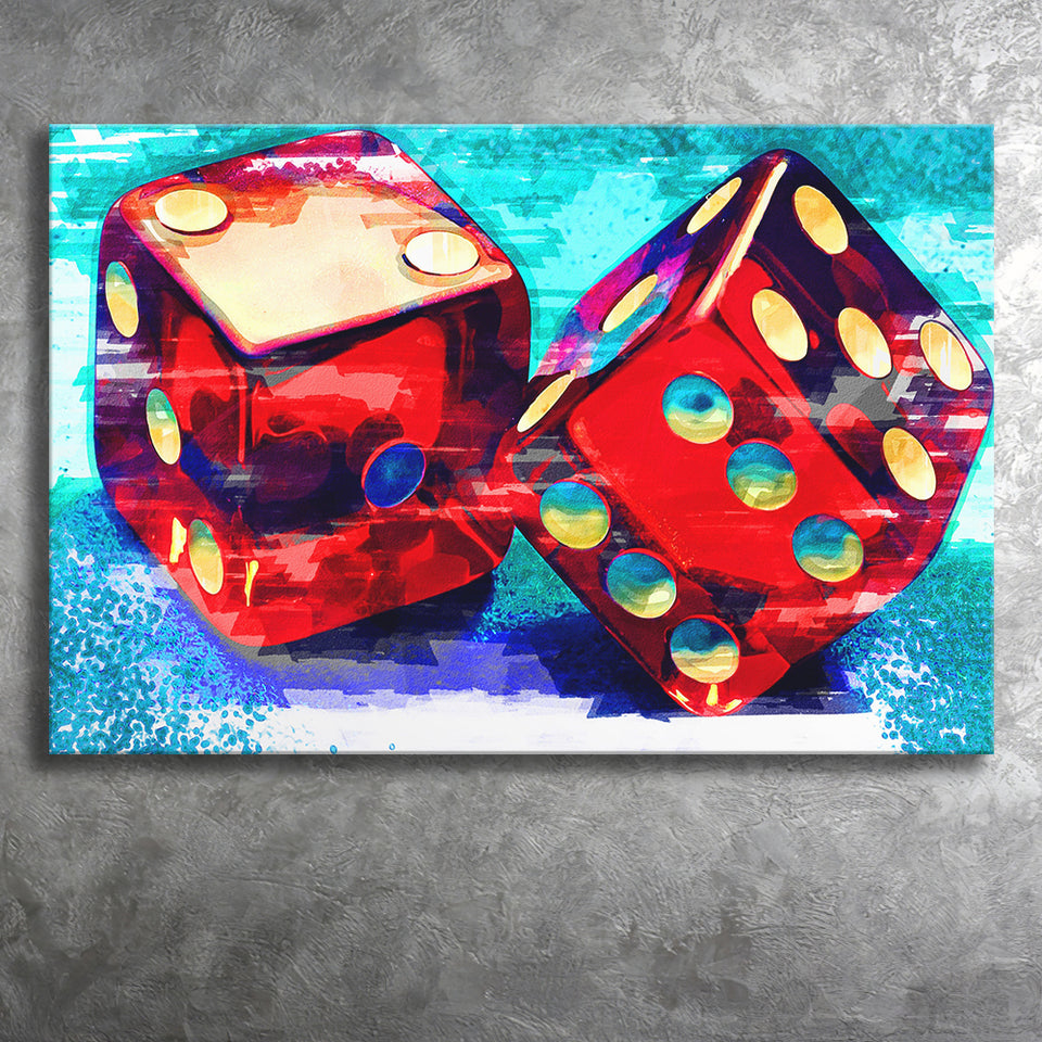 Dice Canvas Prints Wall Art Decor - Painting Canvas, Art Print, Home Decor, Ready to Hang