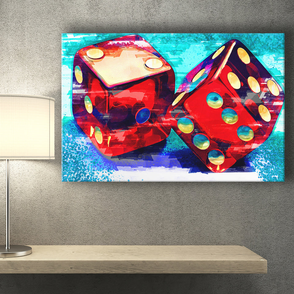 Dice Canvas Prints Wall Art Decor - Painting Canvas, Art Print, Home Decor, Ready to Hang